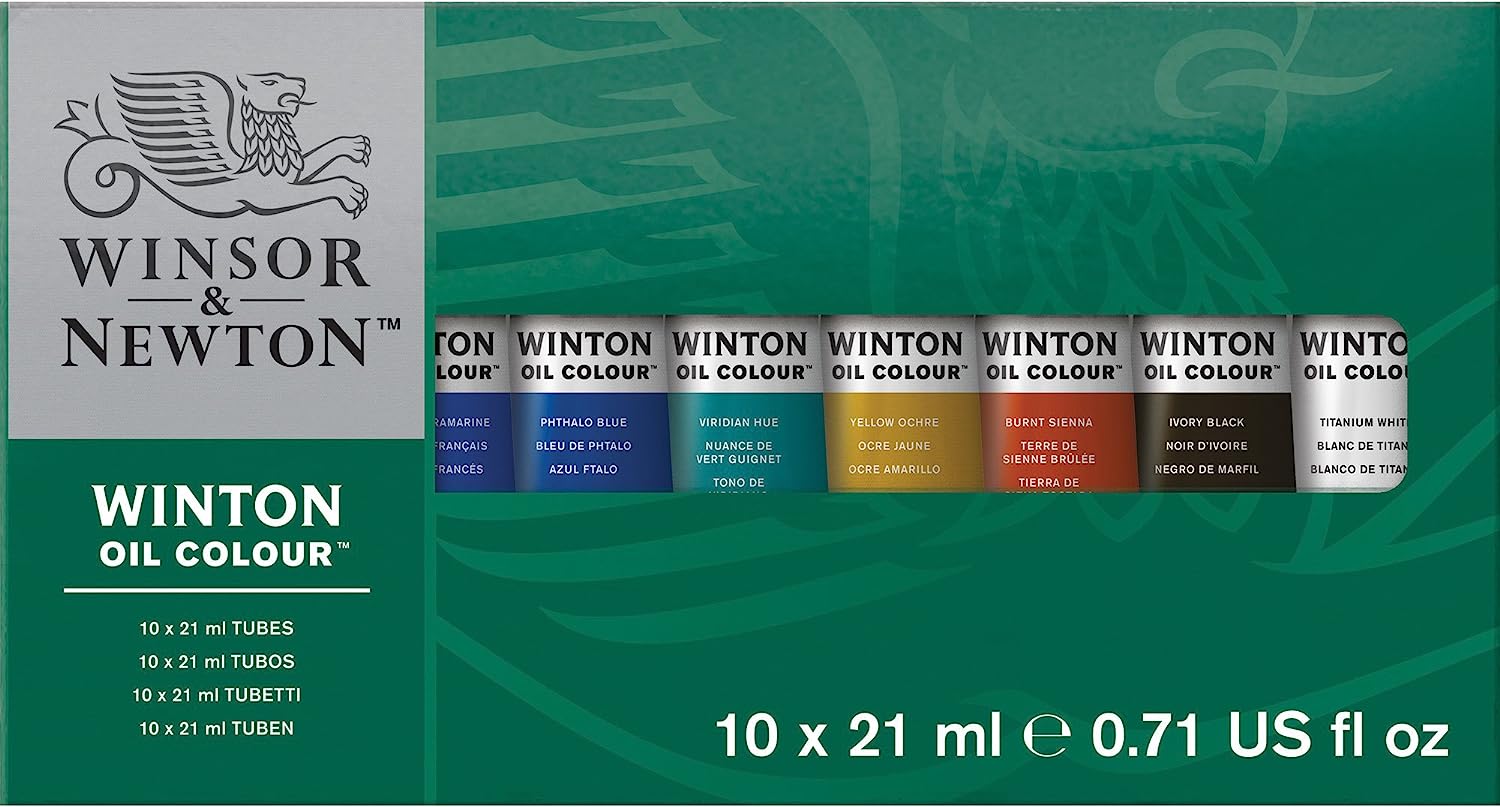 230816082720277_1 Winsor & Newton Winton Oil Color Paint, Basic Set, 10 x 21ml Tubes - Image 1